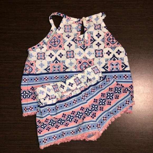 𝅺EUC Girl's Real Love 2 pc short and tank set Size 12 months - Picture 2 of 3